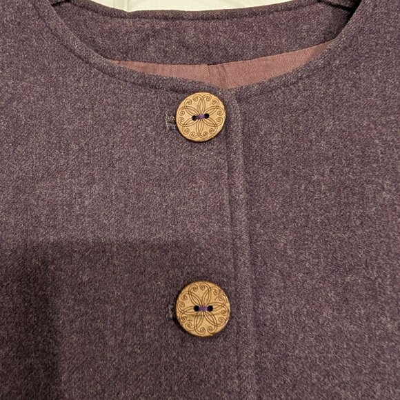 Vintage Pendleton Wool Cardigan Womens Size 6 Purple Lined Button Front Jacket - Picture 3 of 11